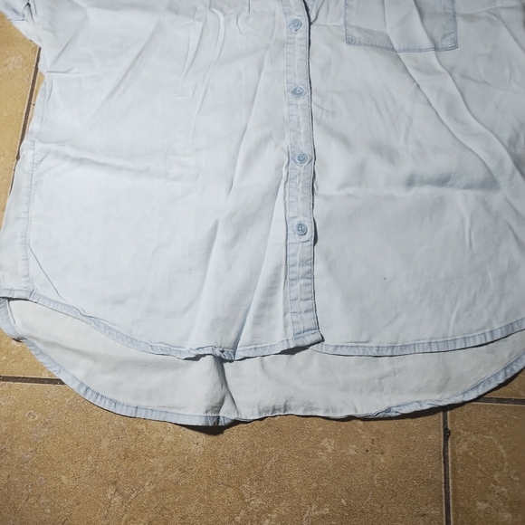 Como Vintage Women's Blue Short Sleeved Button Down Shirt Size Medium - Picture 5 of 11